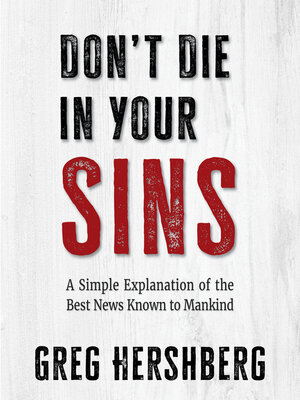 cover image of Don't Die in Your Sins